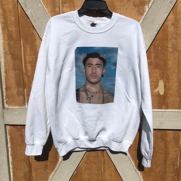 Gildan | Sweaters | Bad Bunny Crewneck 